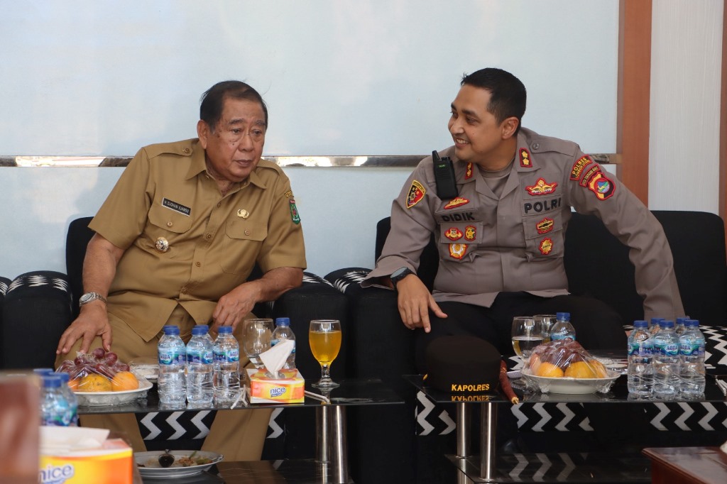 Kunjungan Bupati Lombok Utara disambut hangat oleh Kapolres Lombok Utara AKBP Didik Putra Kuncoro S.I.K M.Si