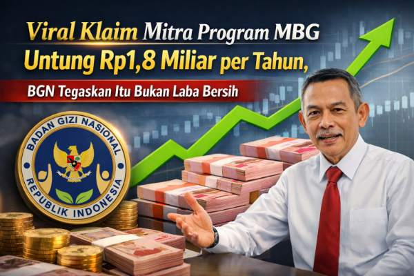 BGN meluruskan klaim viral soal keuntungan mitra Program Makan Bergizi Gratis (MBG) sebesar Rp1,8 miliar per tahun, yang ditegaskan sebagai estimasi pendapatan kotor, bukan laba bersih setelah biaya investasi dan operasional. (Foto Ilustrasi/SP).