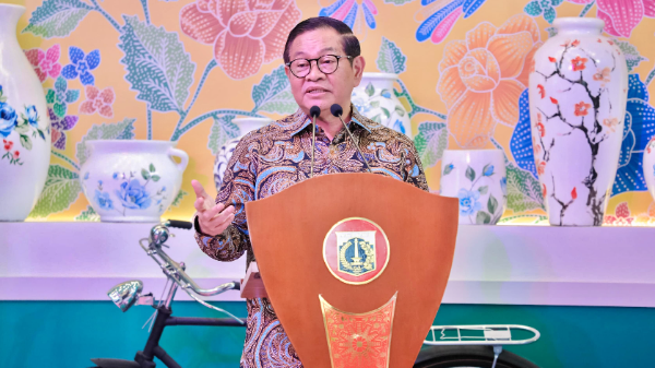 Gubernur DKI Jakarta Pramono Anung, saat peluncuran program “Mudik ke Jakarta” menjelang Lebaran 2026 dengan menyiapkan paket wisata ke Ancol, TMII, dan Ragunan serta berbagai promo belanja untuk menarik wisatawan saat Ibu Kota lebih lengang. Rabu, (11/3/2026)