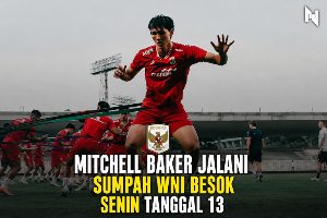 Mitchell Baker Resmi Ambil Sumpah WNI Hari Ini, Striker Muda Bertubuh Jangkung Siap Perkuat Timnas Indonesia di Piala AFF 2026