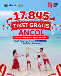 Gratis Masuk Ancol 17 Agustus 2026, Merdekaria Hadirkan Panjat Pinang Kolosal dan Konser Musik