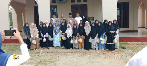 Sisi Humanis Kasat Reskrim Polres Padang Lawas, AKP Irwansah Sitorus Santuni Anak Yatim Santri Ali Baharuddin
