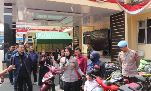 Polres Lebak Ungkap 10 Kasus Curanmor, 15 Tersangka Diamankan dan 14 Motor Disita