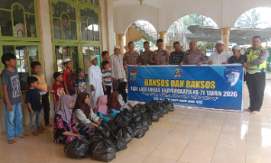 Jelang Harlantas Bhayangkara ke-71, Satlantas Polres Padang Lawas Gelar Bakti Sosial dan Edukasi Tertib Lalu Lintas